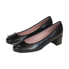 48901 - Black Soft Leather Heel for Teen/Women by Pretty Ballerinas