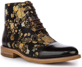 Adam Floral W Ankle Boots In Black