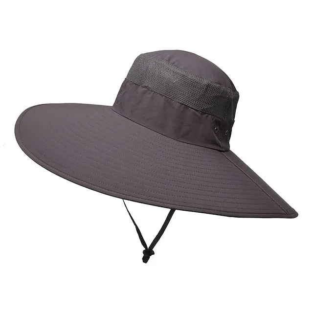 Adventure Ready Wide Brim Sun Hat with UPF50  Protection - Army Green Grey Dark Gray