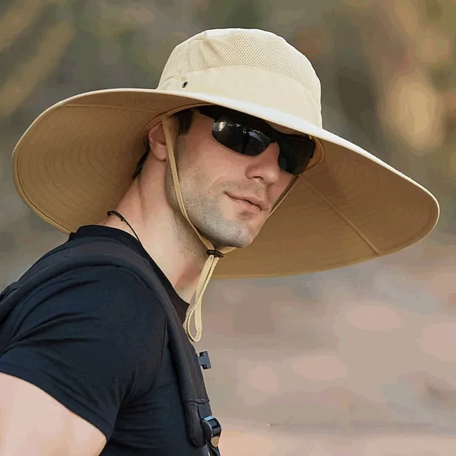 Adventure Ready Wide Brim Sun Hat with UPF50  Protection - Army Green Grey Dark Gray