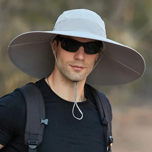 Adventure Ready Wide Brim Sun Hat with UPF50  Protection - Army Green Grey Dark Gray