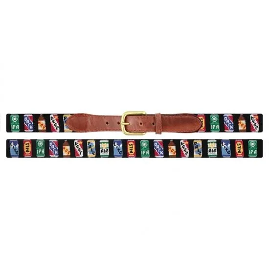 Beer Cans Needlepoint Belt