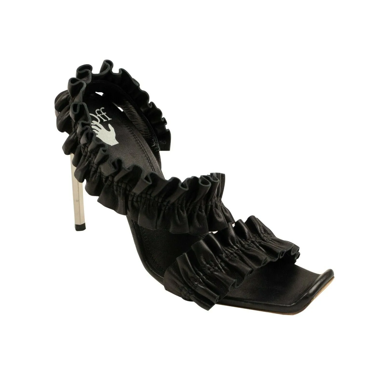 Black Nappa Heels