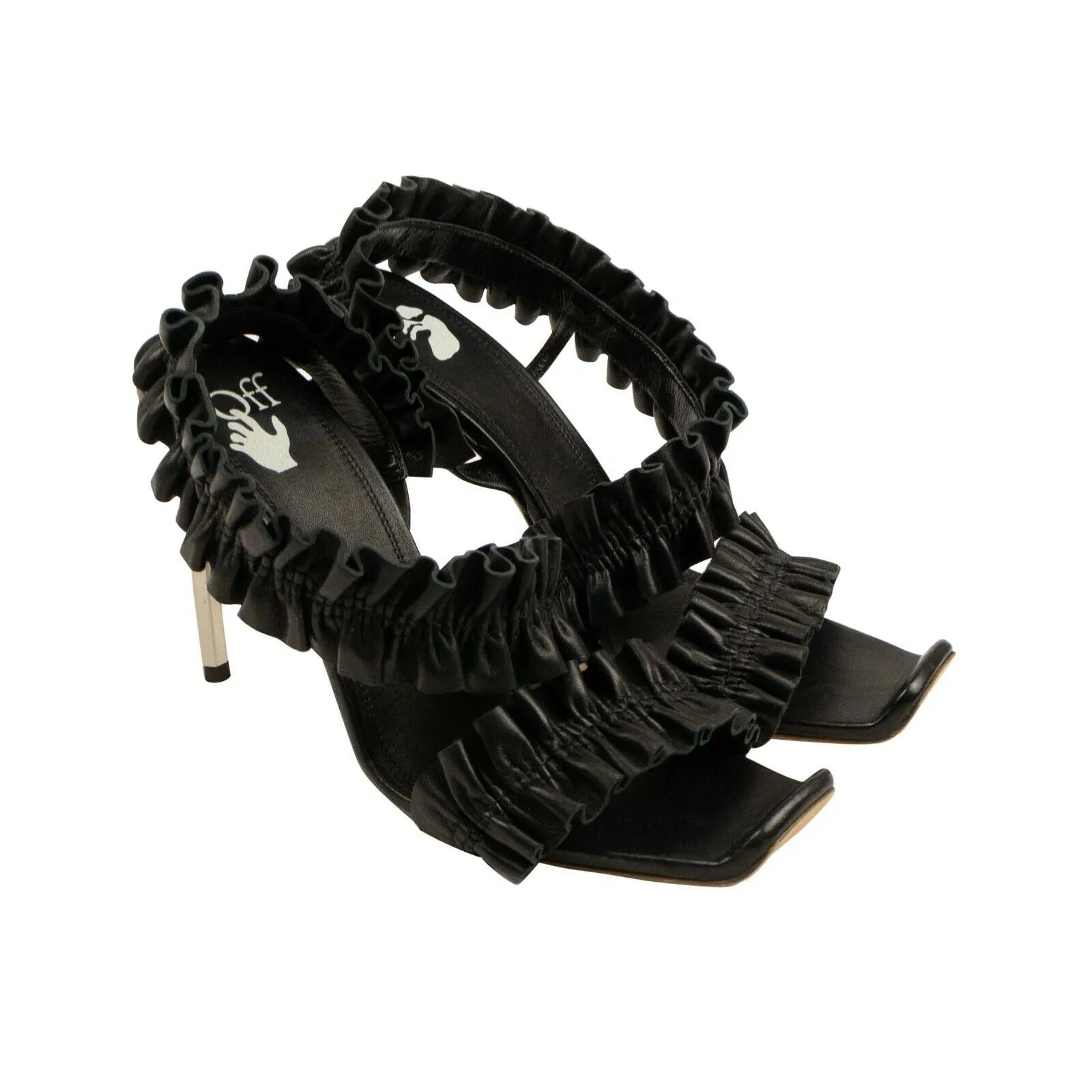 Black Nappa Heels