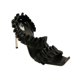 Black Nappa Heels