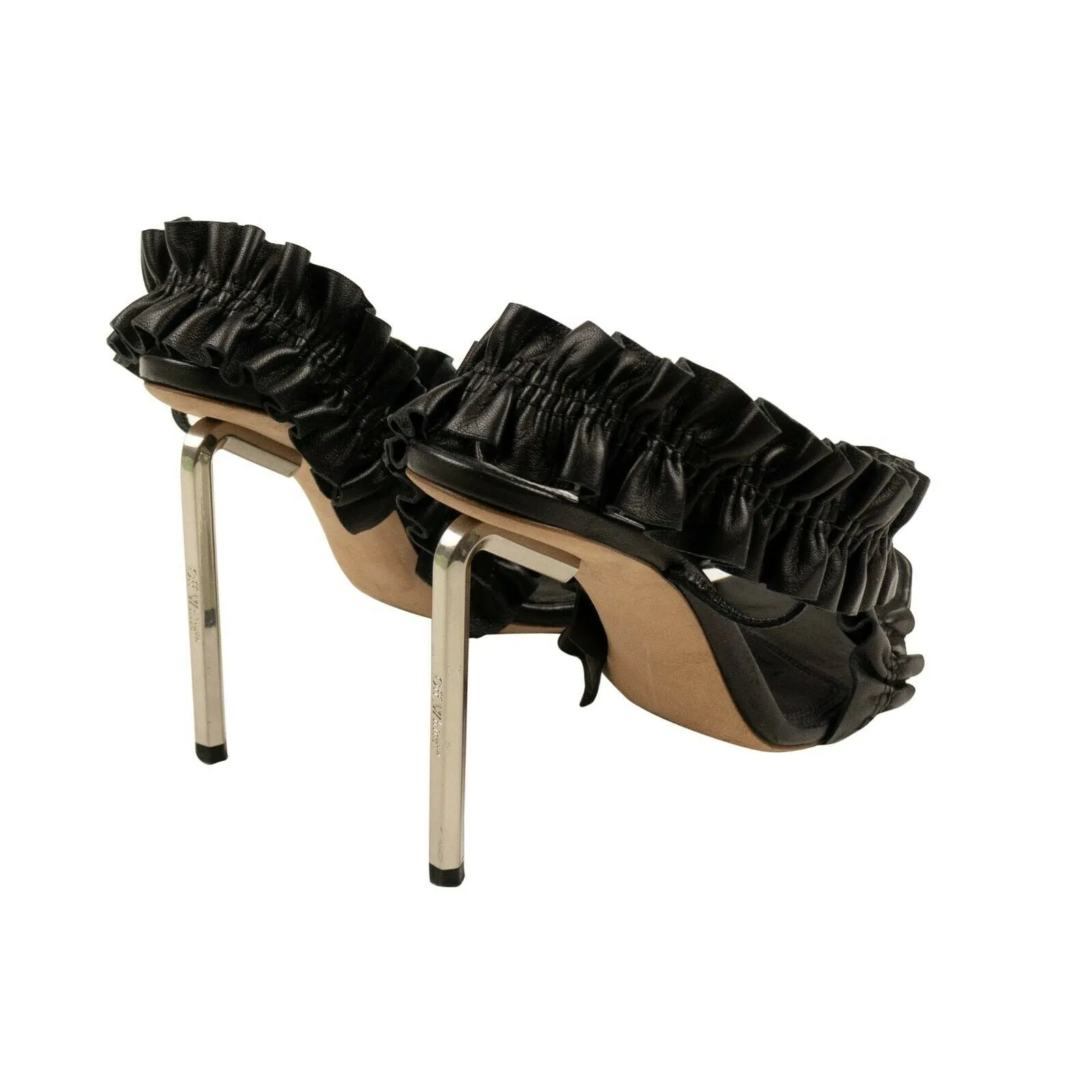 Black Nappa Heels