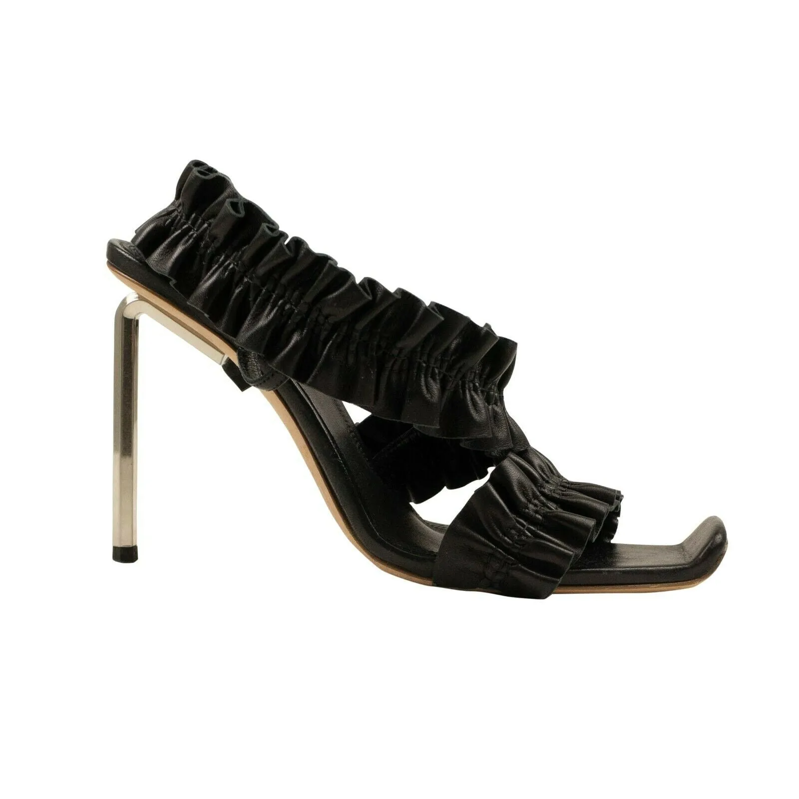 Black Nappa Heels