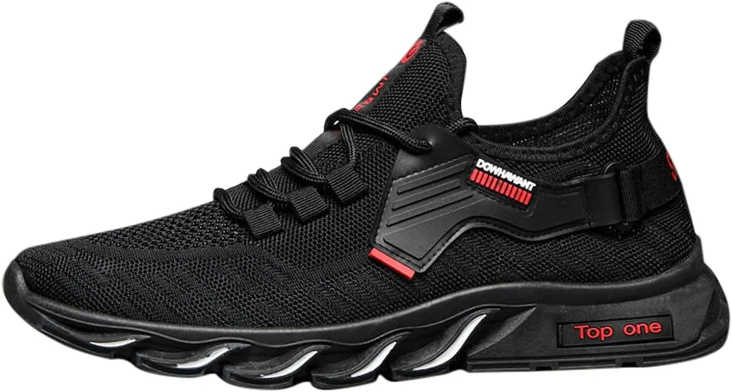 BORAMAX Men's Running Shoes Breathable Men's Tennis Shoes Lightweight Sneakers One Pedal Gym Casual Comfortable Shoes