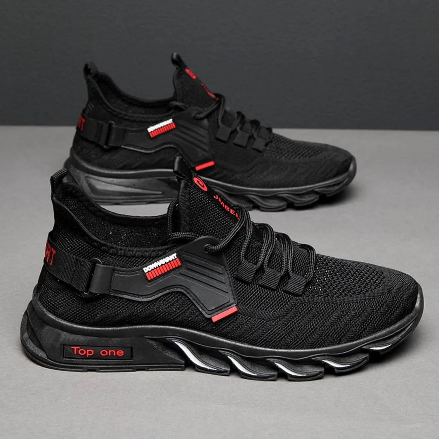 BORAMAX Men's Running Shoes Breathable Men's Tennis Shoes Lightweight Sneakers One Pedal Gym Casual Comfortable Shoes