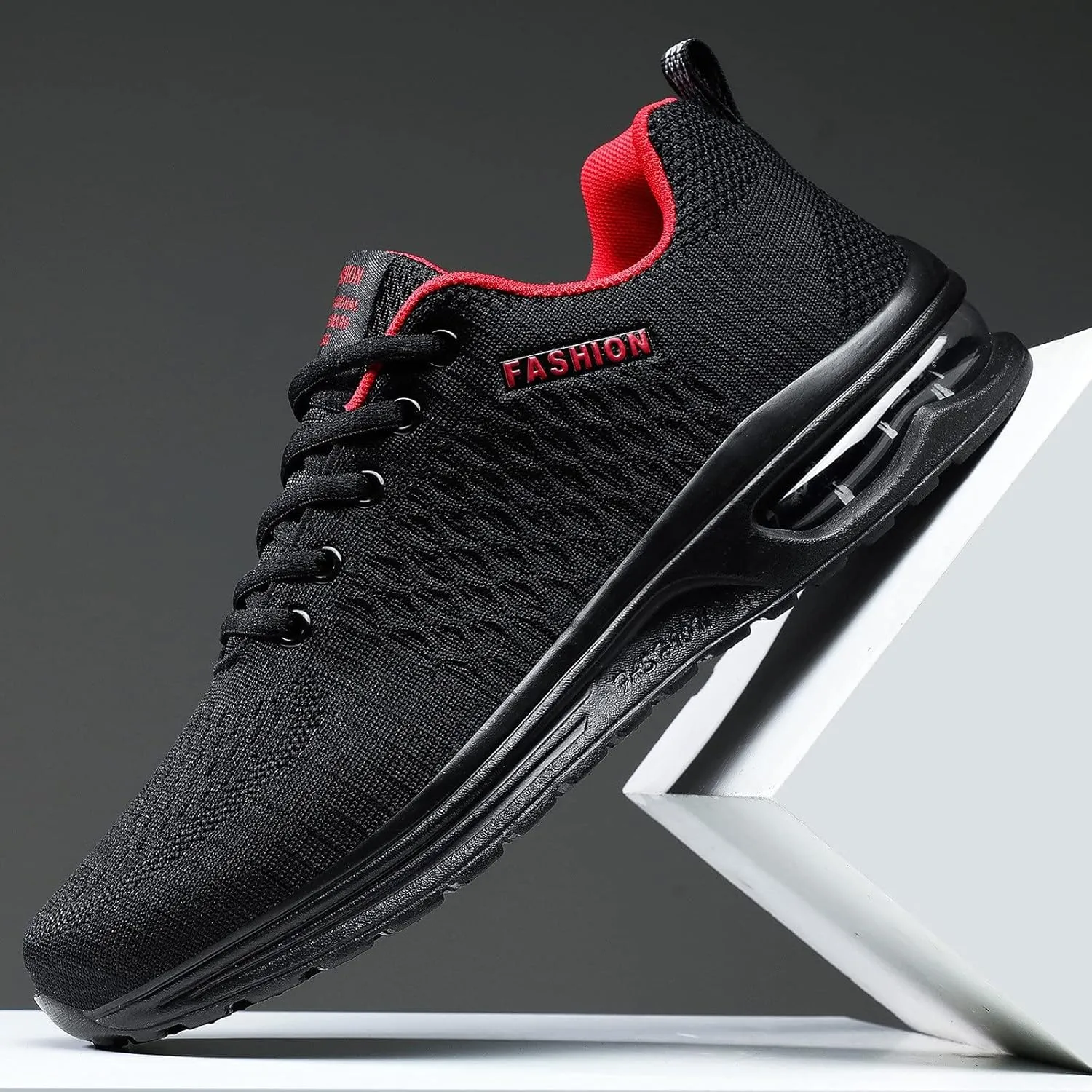BORAMAX Mens Walking Shoes Running Sneakers Breathable Slip On Athletic Shoes for Workout Gym Jogging Training