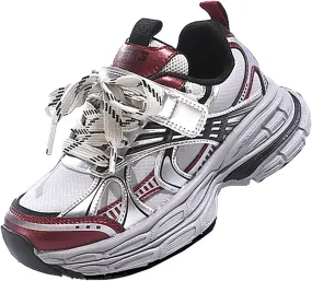 Boys Girls Kids Sneakers Tennis Running Shoes Unisex Lace-up Lightweight Breathable Walking Shoes for Kids Girls