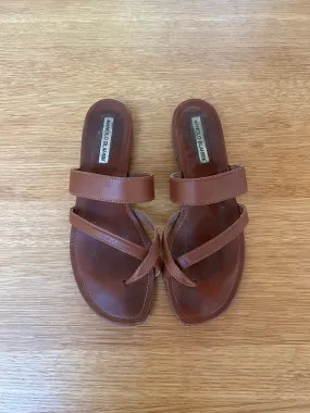 Brown Leather Sandals - 8