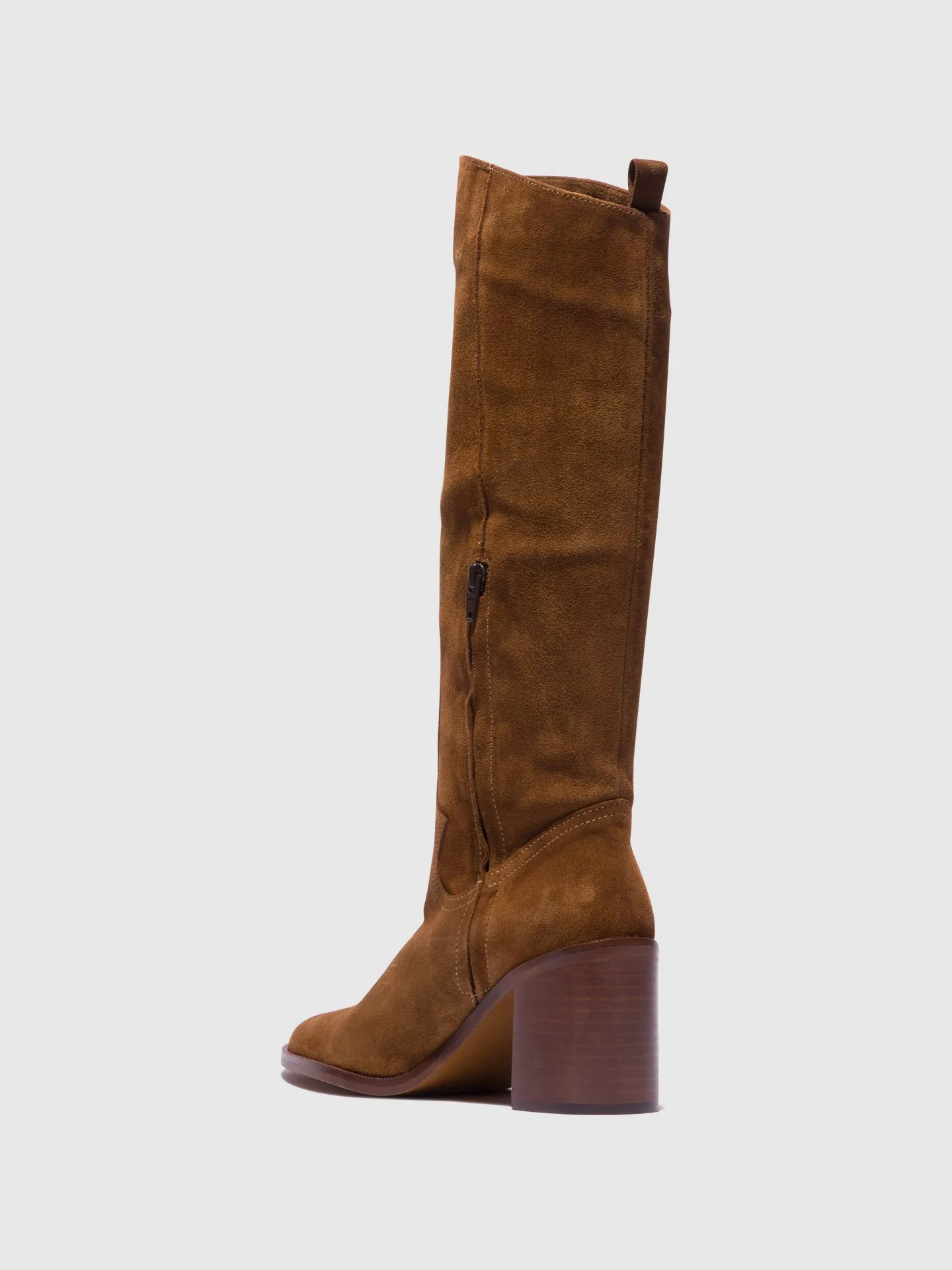 Camel Zip Up Boots