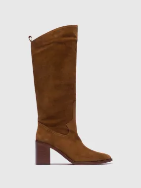 Camel Zip Up Boots
