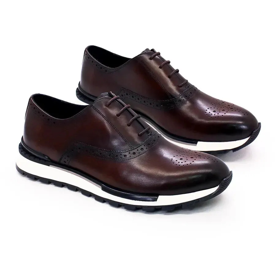 Casual Men's  Genuine Leather Comfortable Fashion Sneakers Handmade
