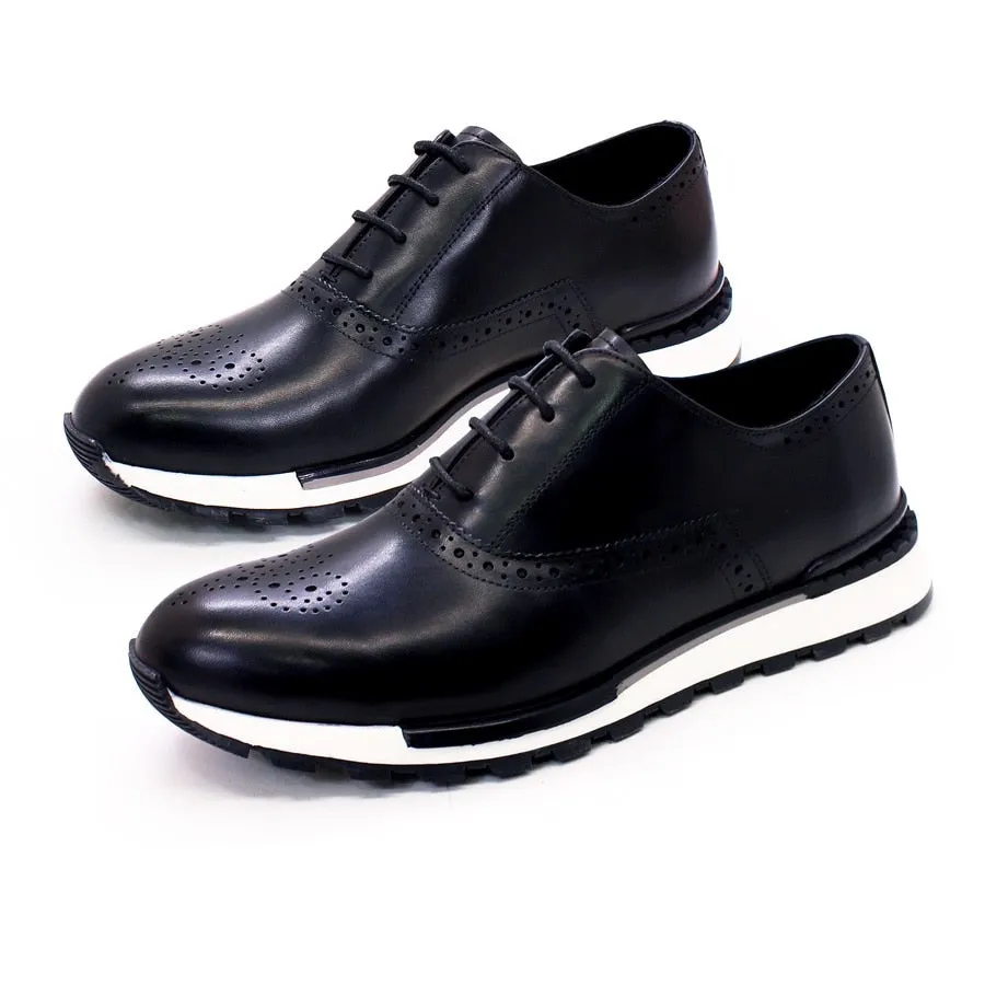 Casual Men's  Genuine Leather Comfortable Fashion Sneakers Handmade