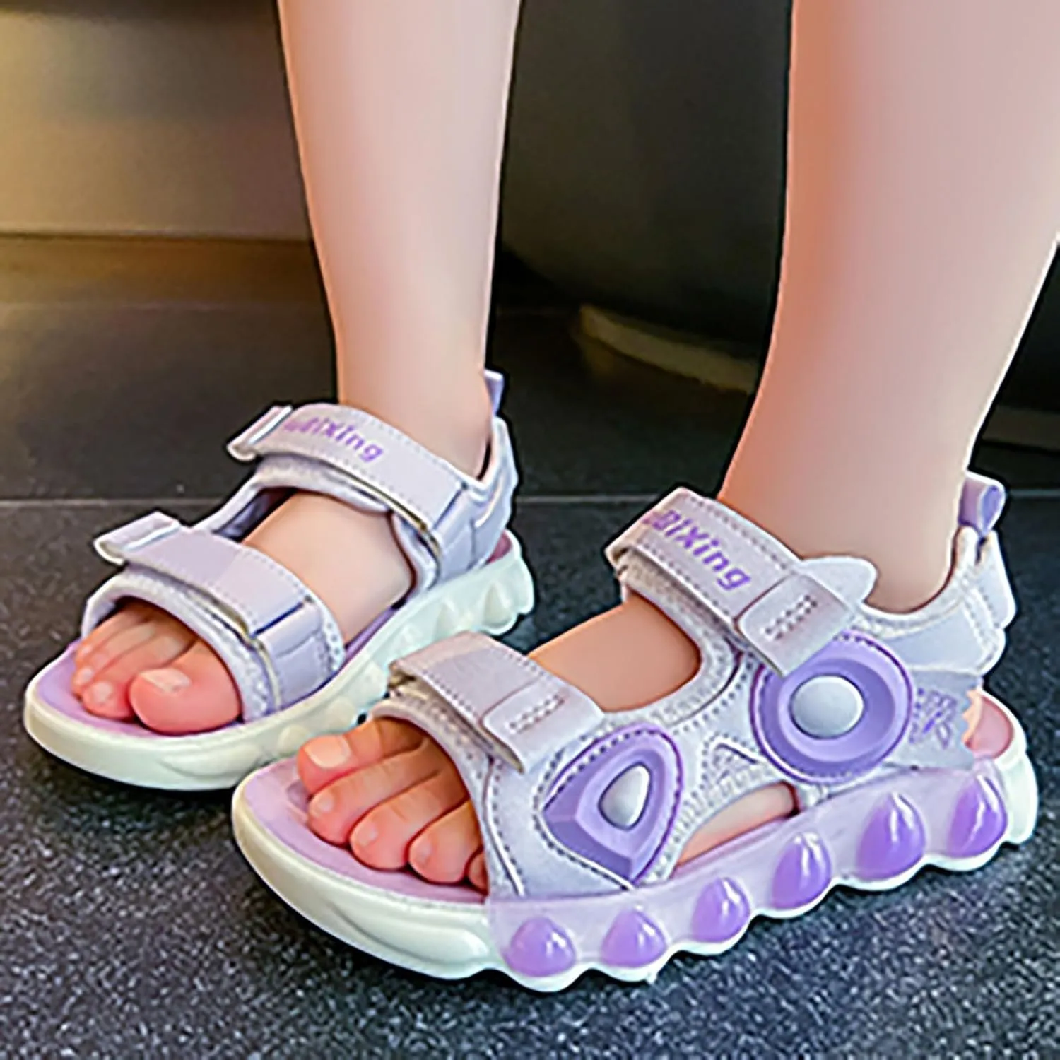 Comfortable Boys Kids Sandals Outdoor Shoes Girls Sandals Comfortable Soft Sole Open Toe Fashionable Thick Sole Beach Outdoor