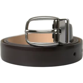 Dolce & Gabbana Elegant Leather Belt with Eye-Catching Buckle