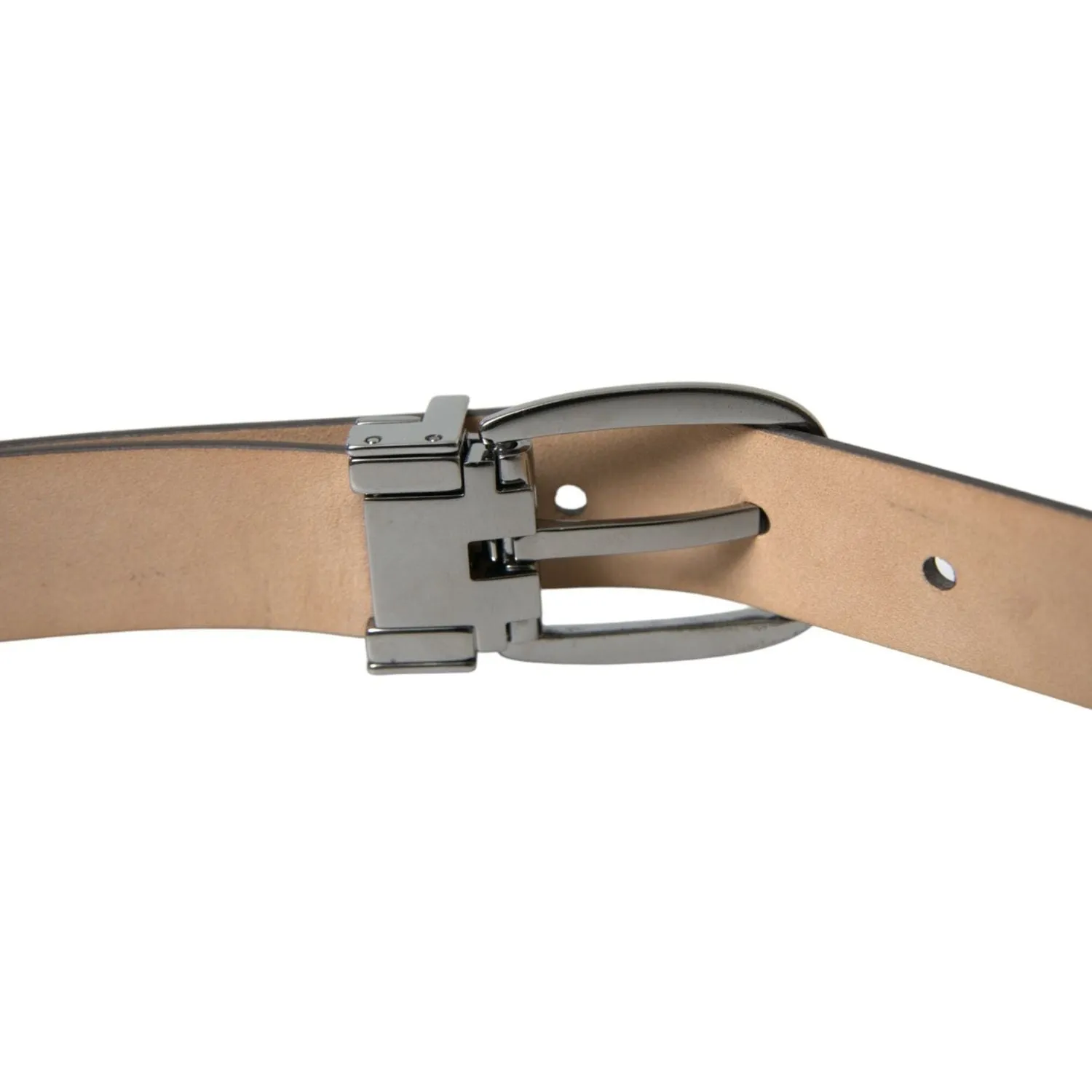 Dolce & Gabbana Elegant Leather Belt with Eye-Catching Buckle