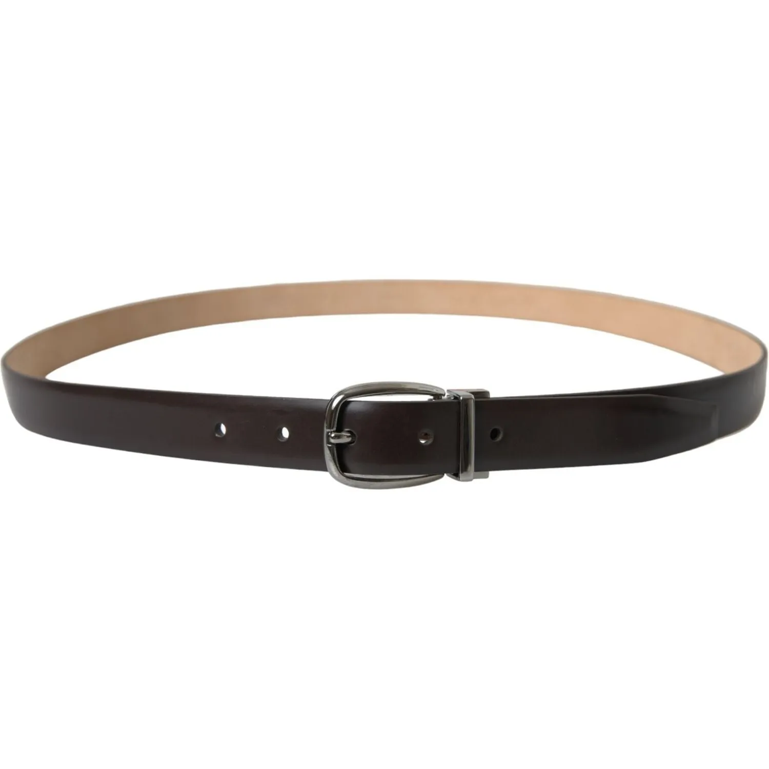 Dolce & Gabbana Elegant Leather Belt with Eye-Catching Buckle