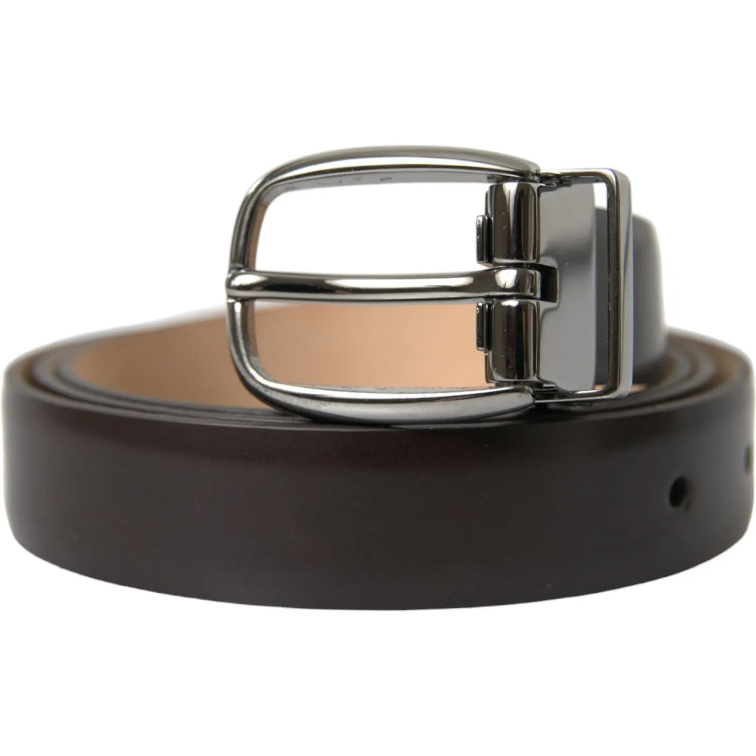Dolce & Gabbana Elegant Leather Belt with Eye-Catching Buckle
