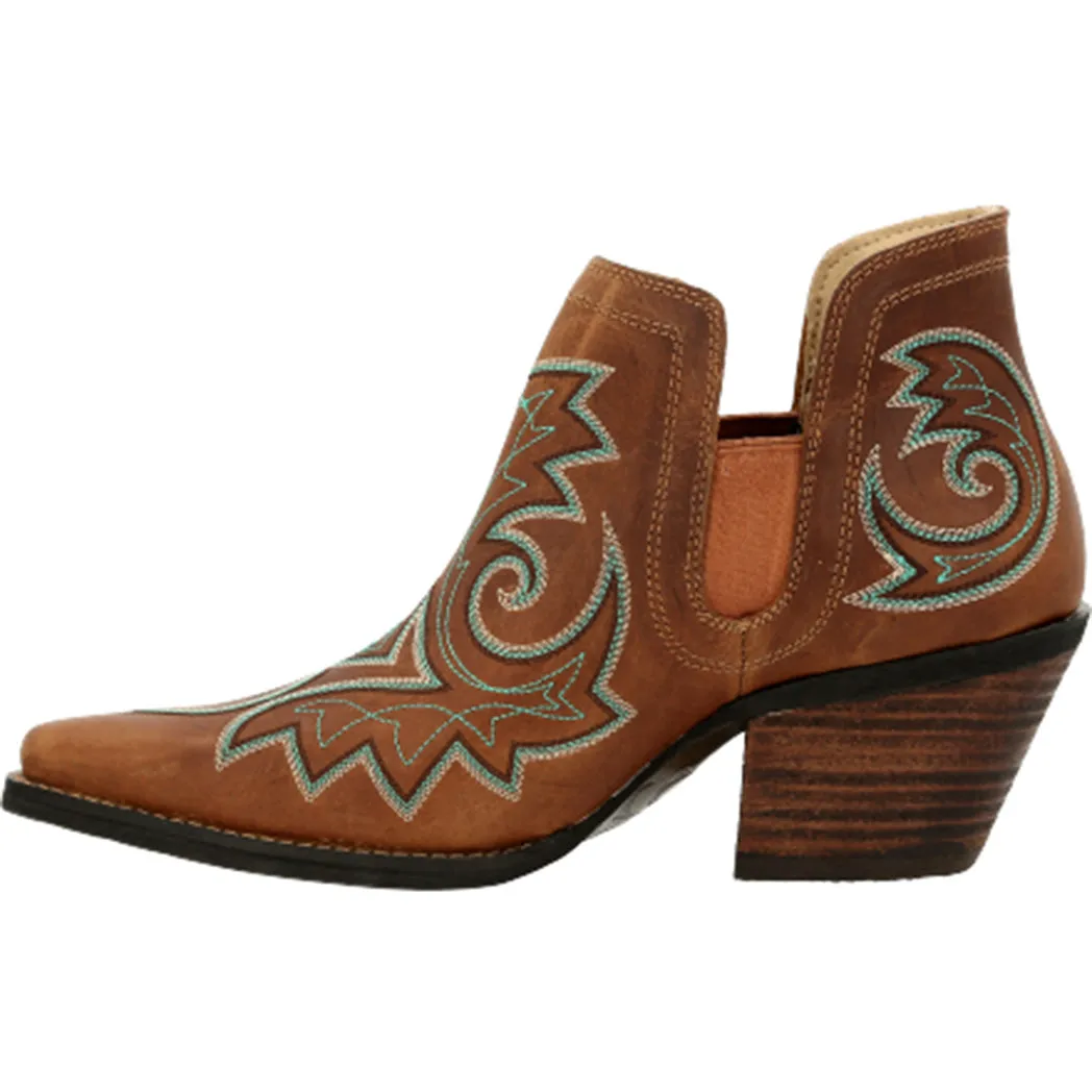 Durango Golden Brown Turquoise Stitched Bootie
