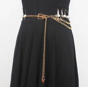 Fashion and Elegant Women's Rhinestone Waist Chain All-match Chain with Sweater Dress Metal Belt Girdle