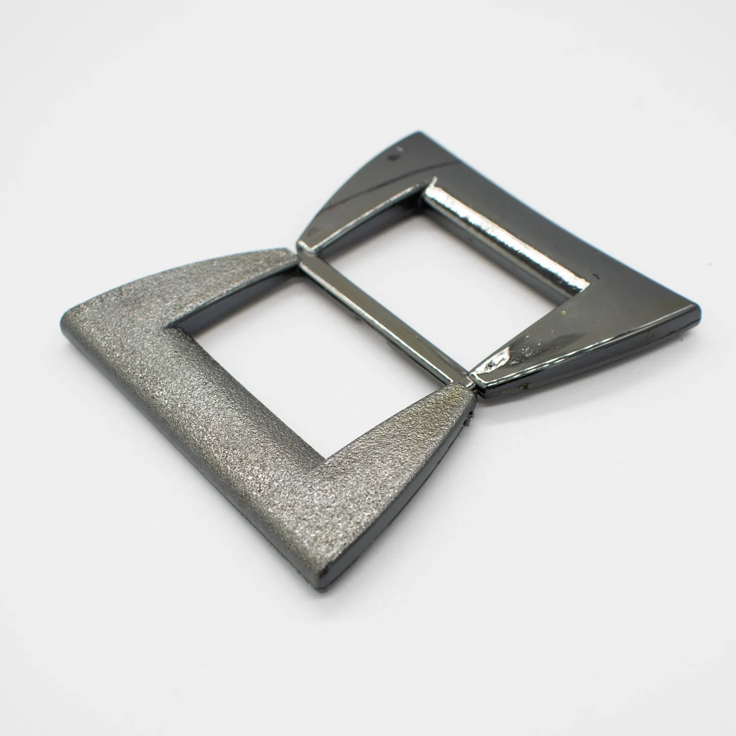 Fashion Scarf Brooch Buckle T Shirt Belt Clip Design-3 Bowknot Silver Grey 85mm x 65mm