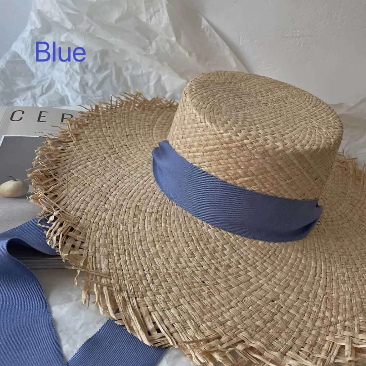 Fedora Straw Boater Hat for Women