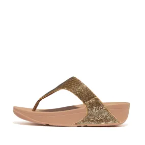 Fitflop Lulu Glitterball Toe Post Gold