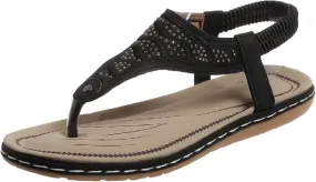 Flat Sandals for Women Arch Support Sandals Casual Elastic Strappy Sandal Flip Flops Summer Comfortable Breathable Ankle Strap Beach Shoes Orthopedic Comfortable Walking Shoe