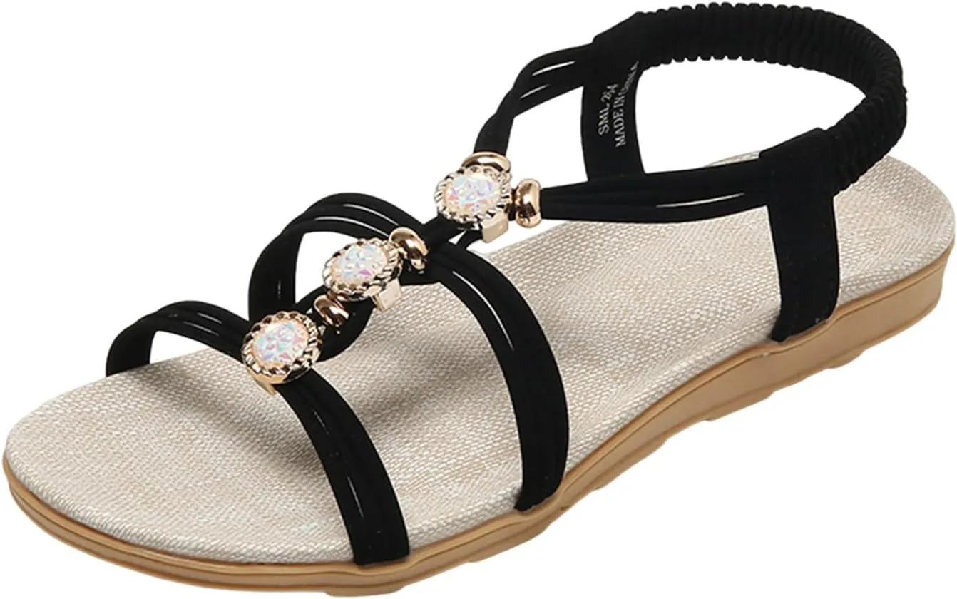 Flat Sandals for Women Dressy: Summer Comfortable Dress Thong Flats Sandals for Women 2025 Comfortable
