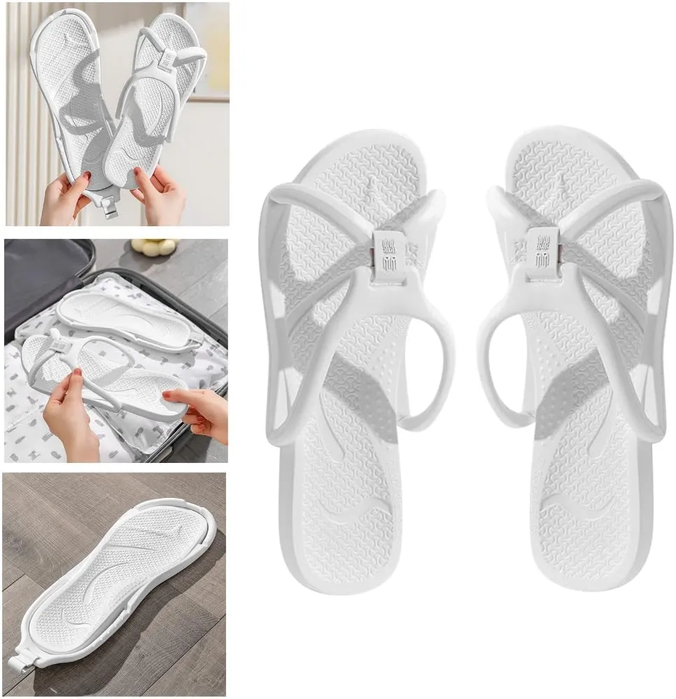 Foldable Travel Slippers for Women and Men Portable Shower Slipperst Light Weight Shower Shoes for Bathroom Pool Beach