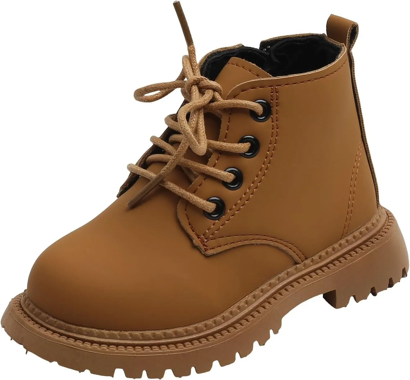 Girls Ankle Boots Combat Boots Lace Up Non-Slip Short Boots Breathable Toddler Boots for Infant Toddler Little Kid
