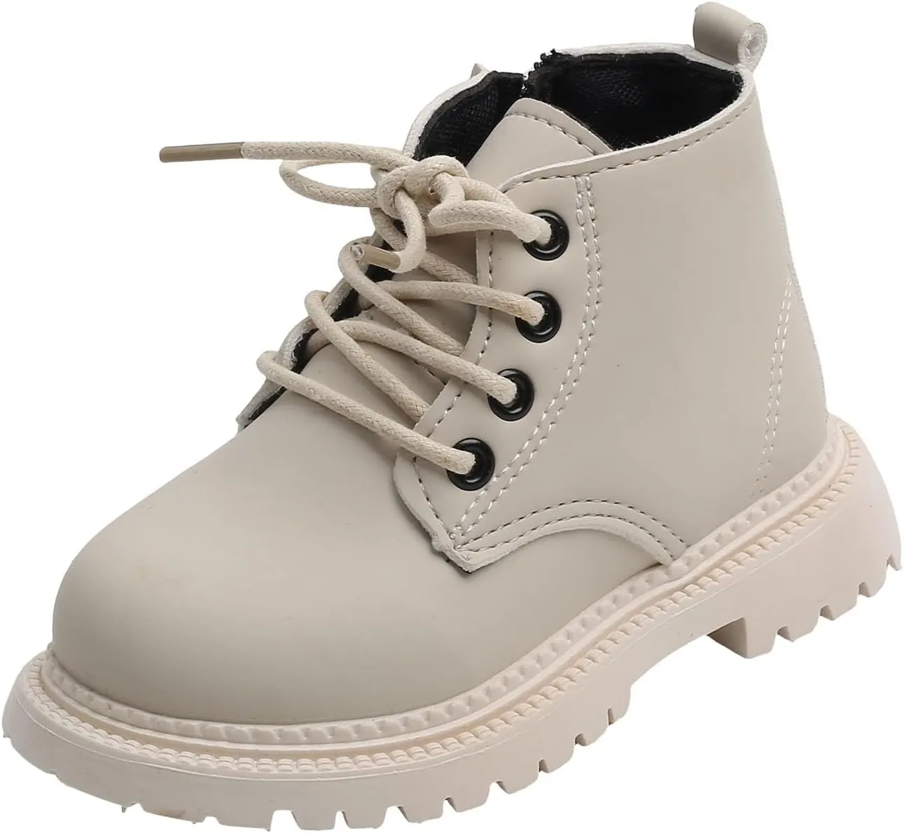 Girls Ankle Boots Combat Boots Lace Up Non-Slip Short Boots Breathable Toddler Boots for Infant Toddler Little Kid