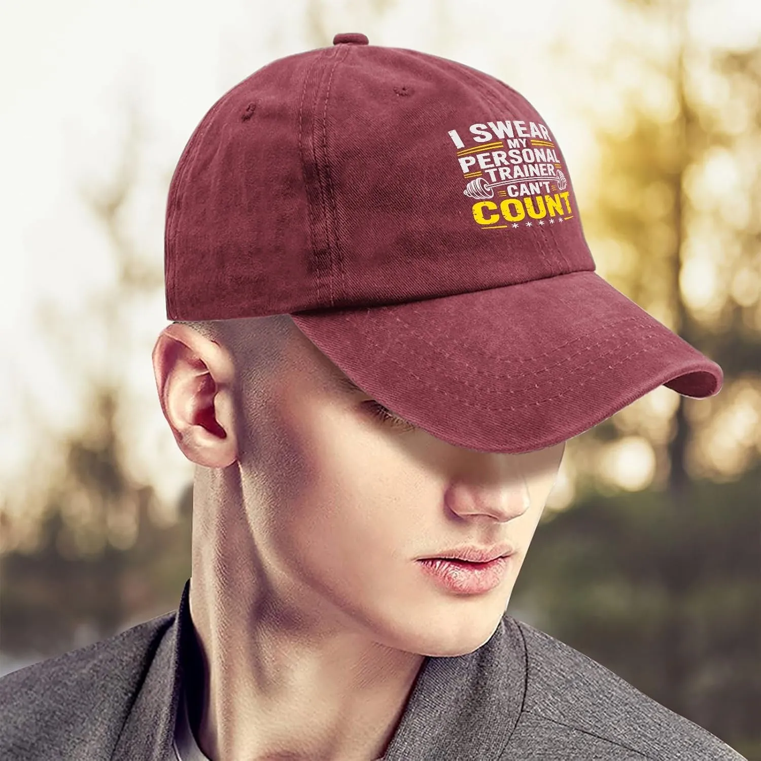 I Swears My Personal Trainers Can't Count Baseball Cap Women Beach Baseball Hat for Men's Adjustable Caps