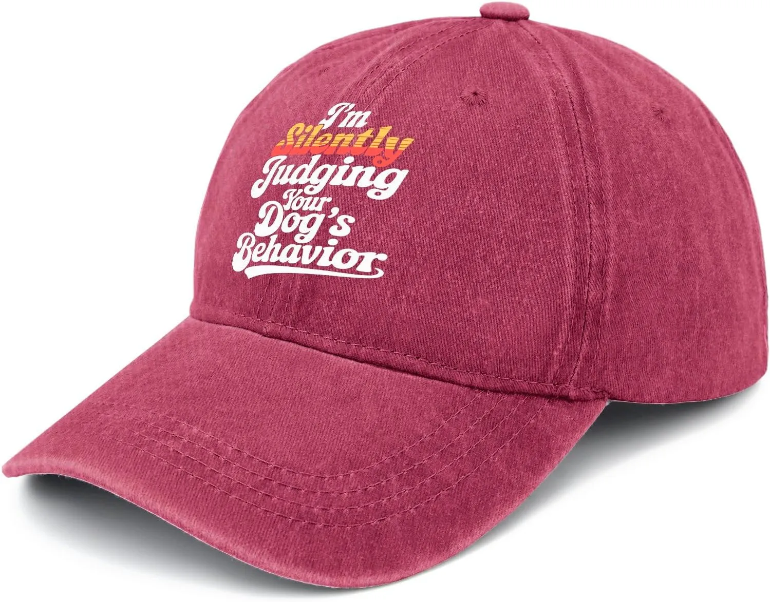 I'm Silently Judging Your Dog's Behavior Dog Trainer Mens Hats Running Hat for Men's Quick Dry Cap Baseball Hat Women