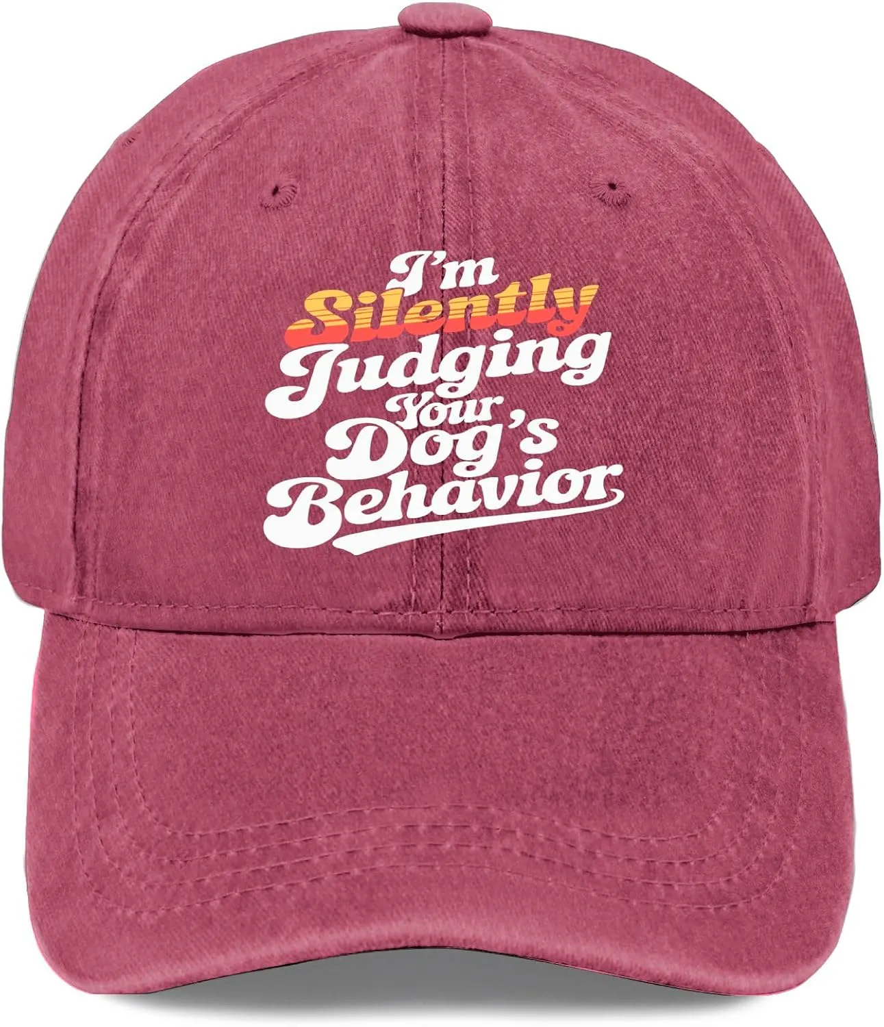 I'm Silently Judging Your Dog's Behavior Dog Trainer Mens Hats Running Hat for Men's Quick Dry Cap Baseball Hat Women