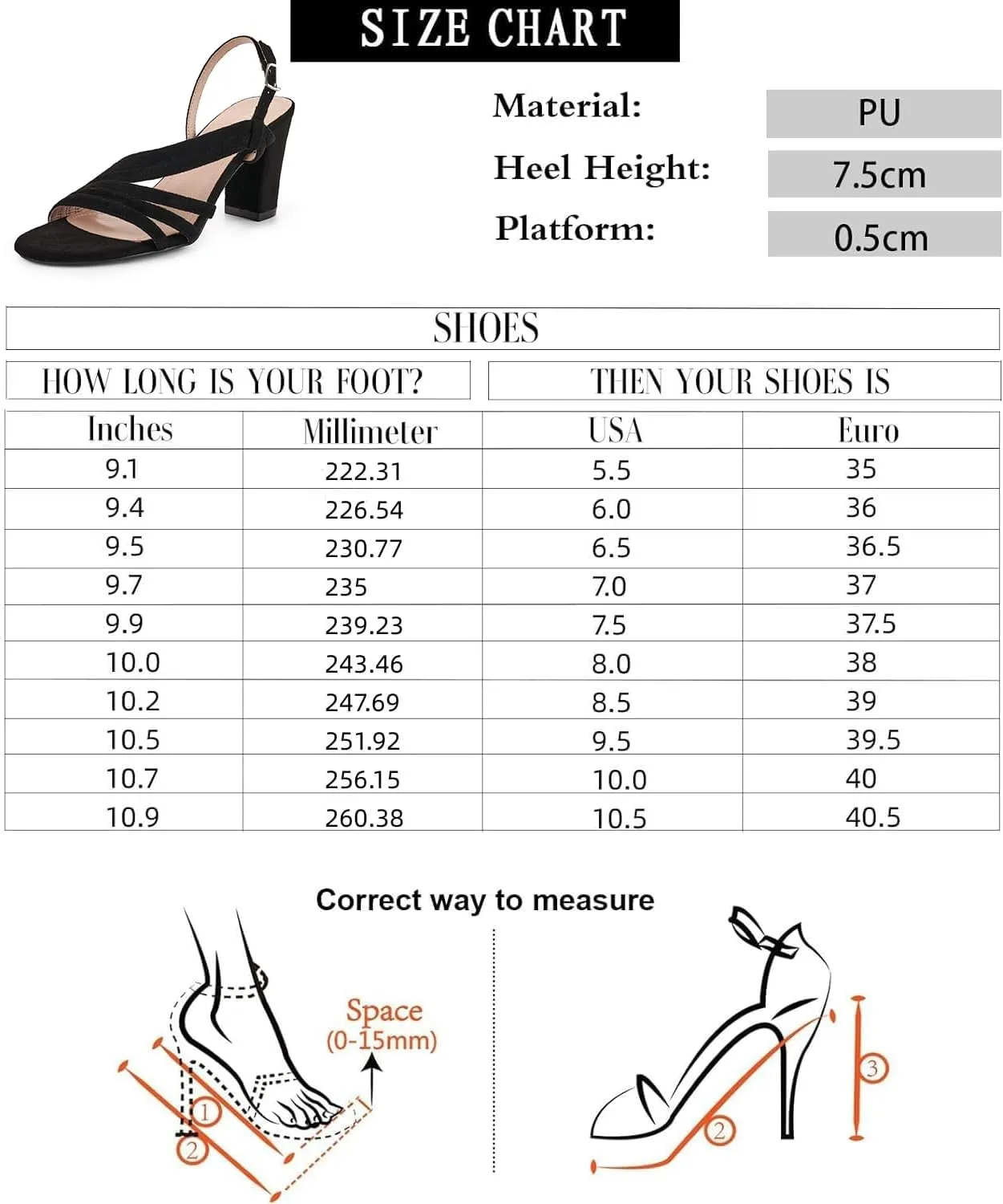 LALA IKAI Women's Strappy Slingback Chunky Heels Open Toe Rhinestones Sandals Fashion Dress Shoes