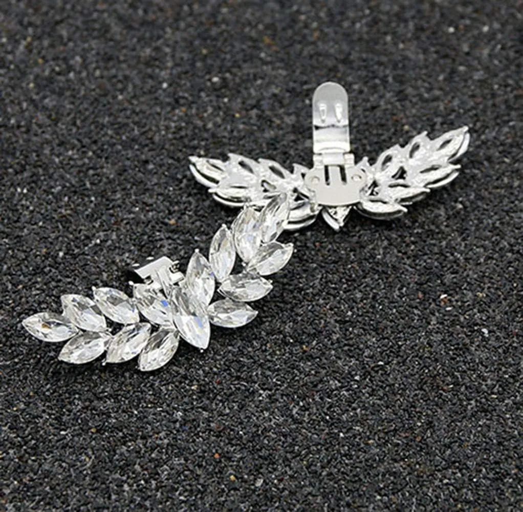 Lauthen.S 1 Pair Rhinestone Wedding Shoe Clips Bride Party Shoe Decoration
