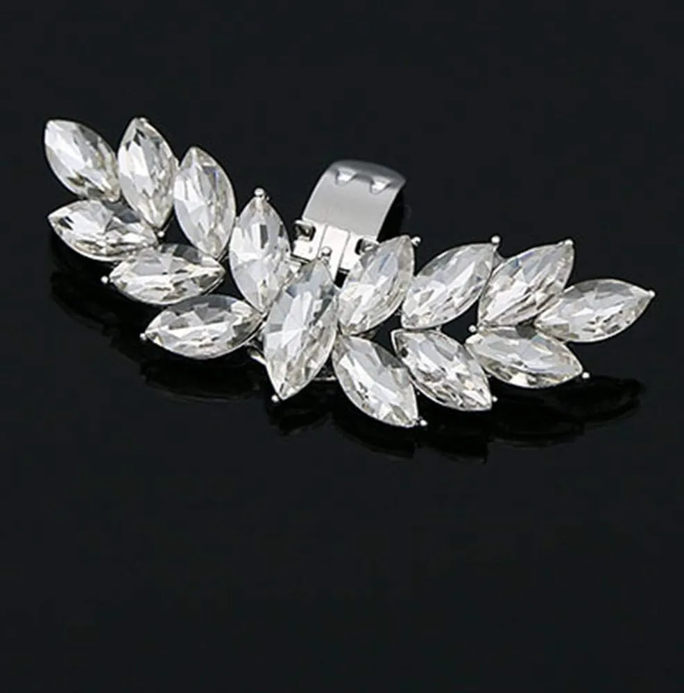 Lauthen.S 1 Pair Rhinestone Wedding Shoe Clips Bride Party Shoe Decoration