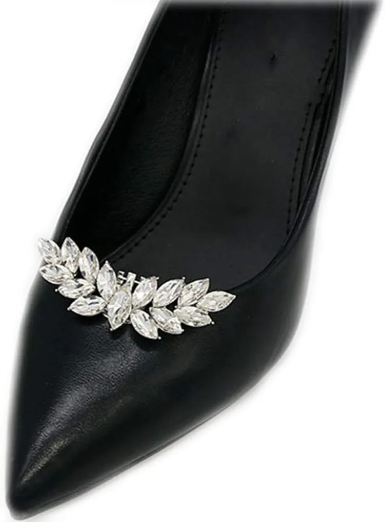 Lauthen.S 1 Pair Rhinestone Wedding Shoe Clips Bride Party Shoe Decoration