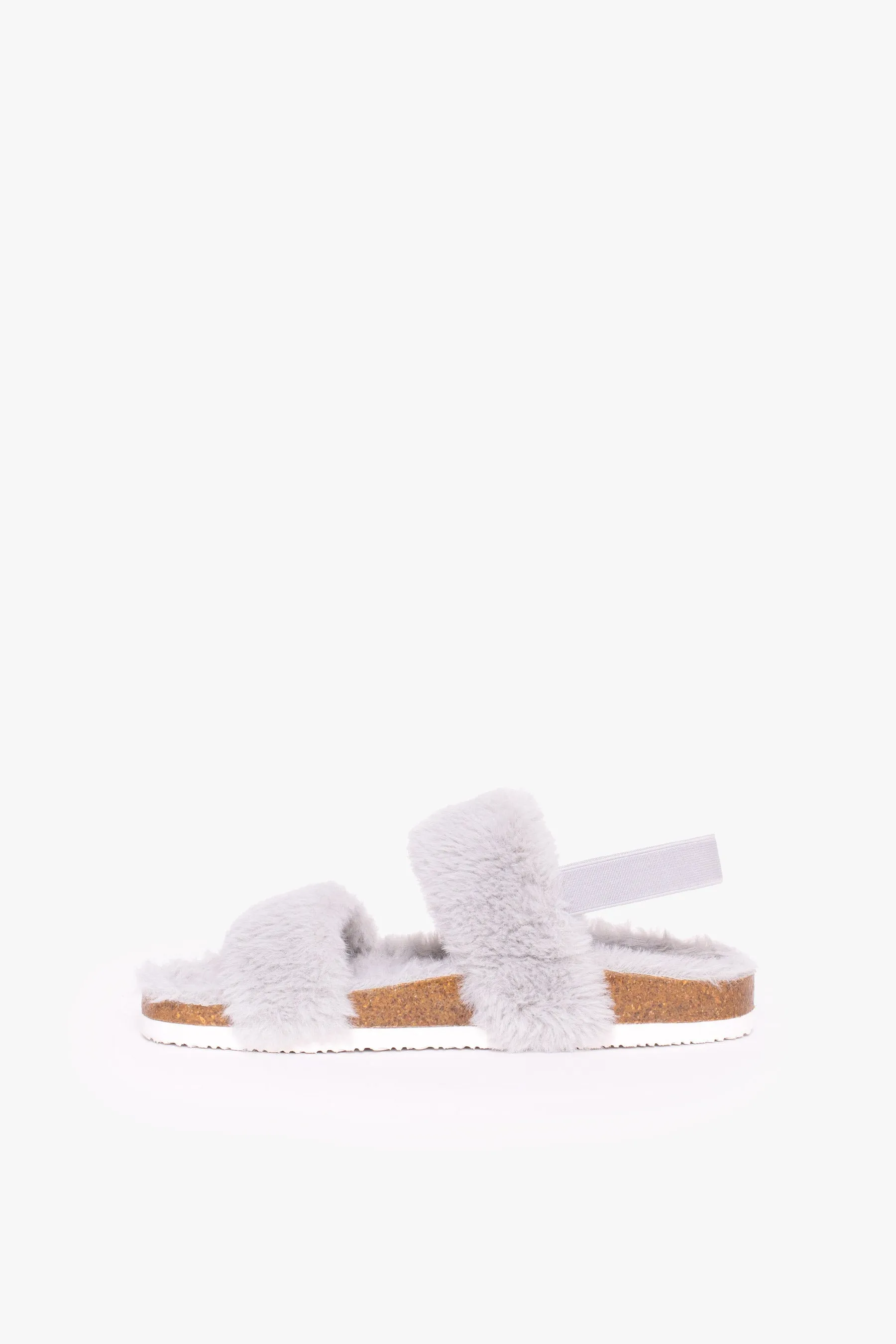 Light Grey Fluffy Slippers