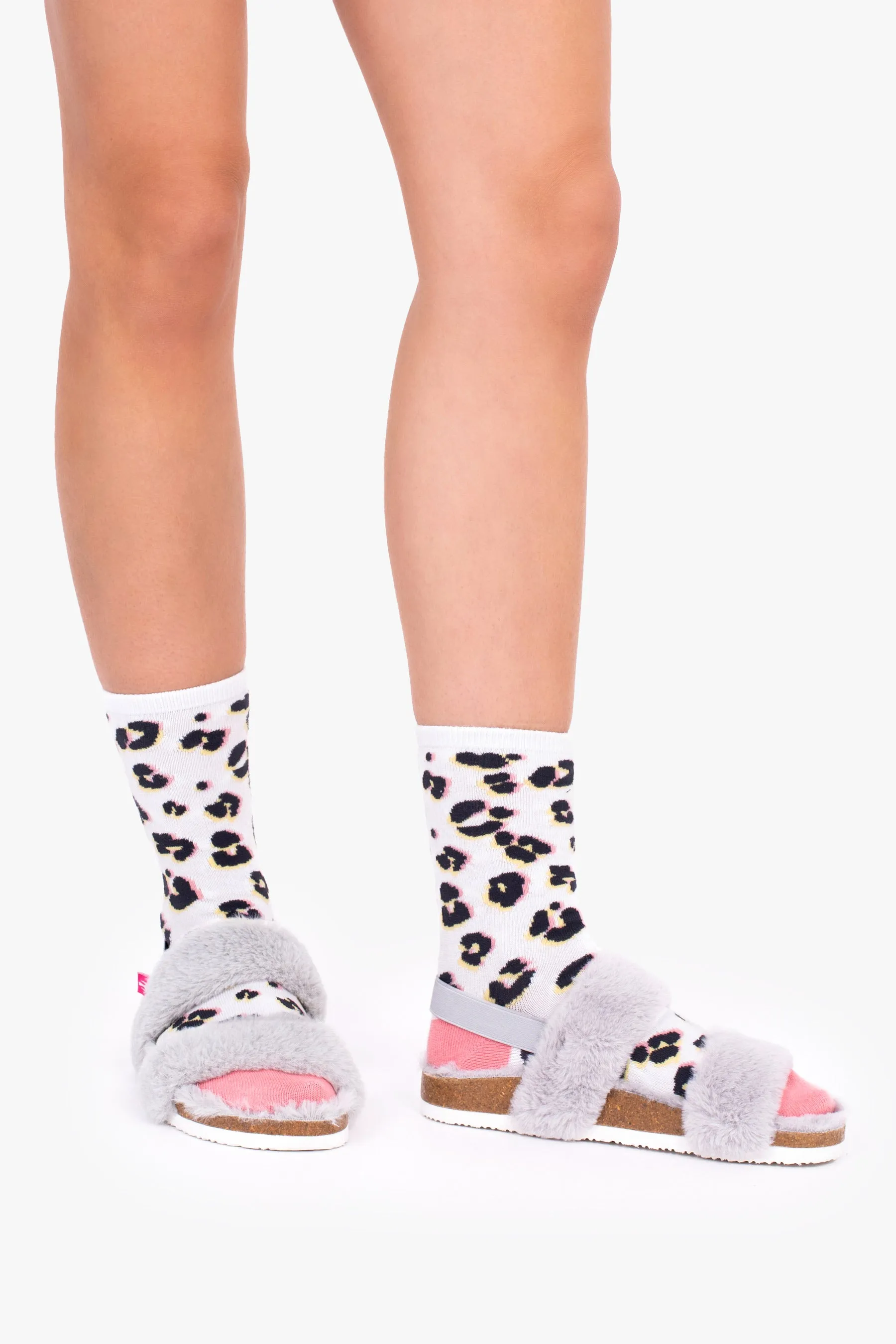 Light Grey Fluffy Slippers