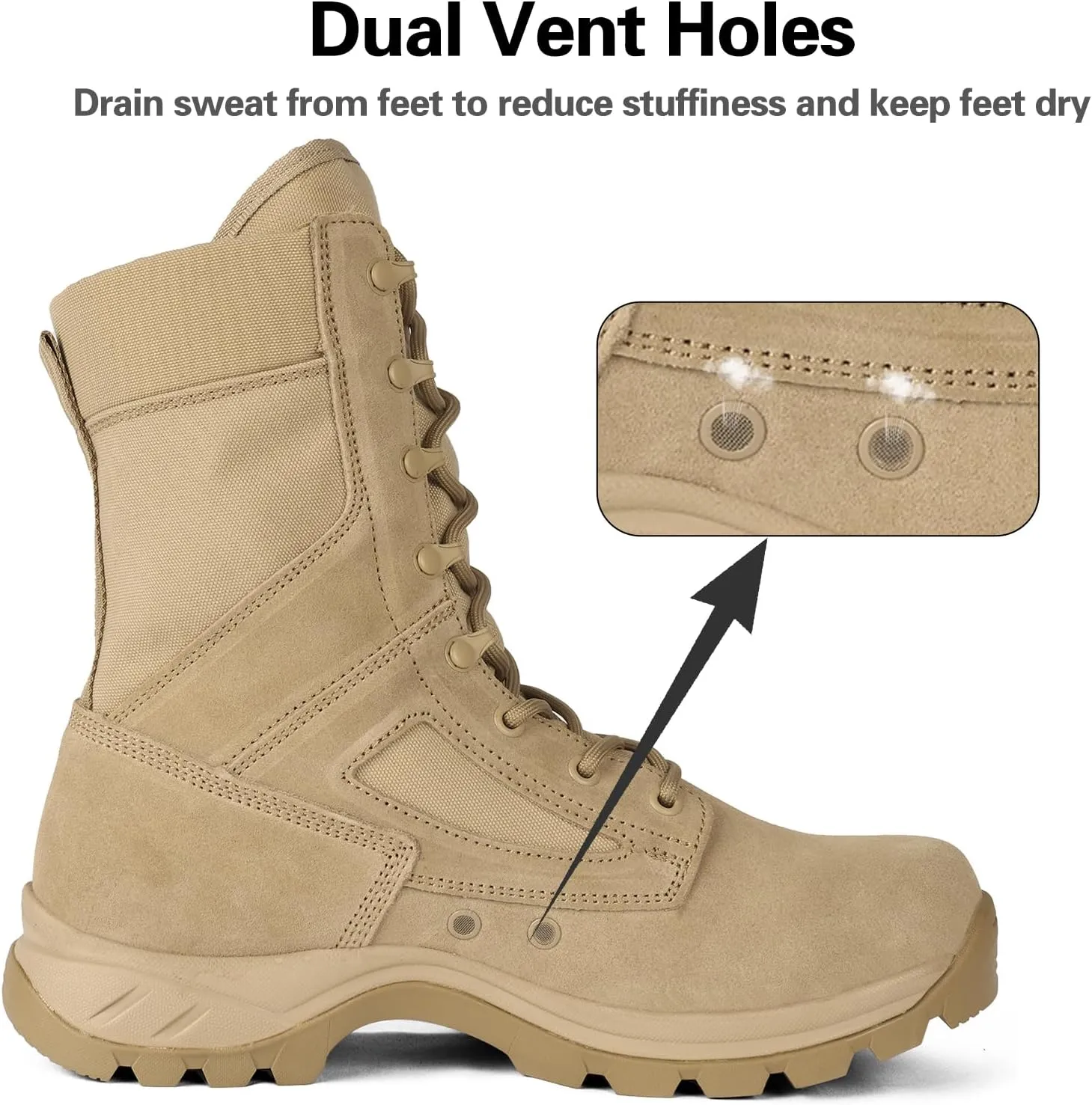 Lightweight Tactical Military Boots for Men Breathable Army Combat Police Boots for Work Motorcycle