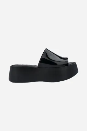 Melissa Becky Platform Slides In Black