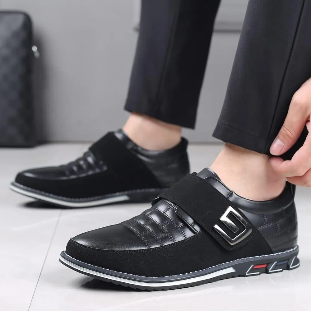 Men's Casual Fashion Loafers Classic Business Leather Loafers Comfortable Breathable Sneaker