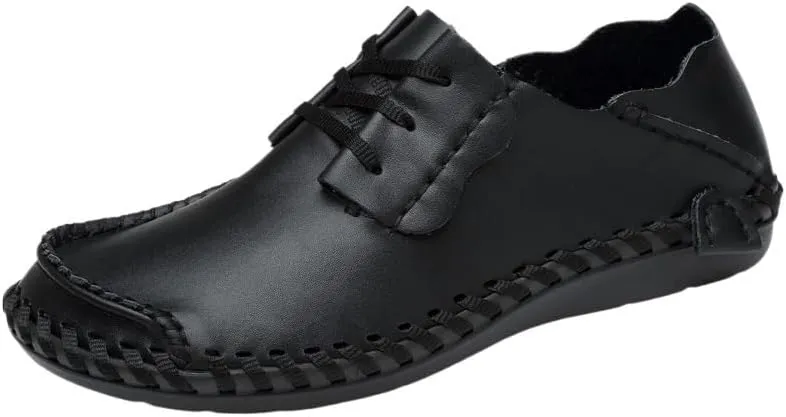 Mens Classic Formal Oxford Lace Up Wedding Pointed Toe Dress Shoes Comfortable Non-Slip Low Top Business Work Shoes