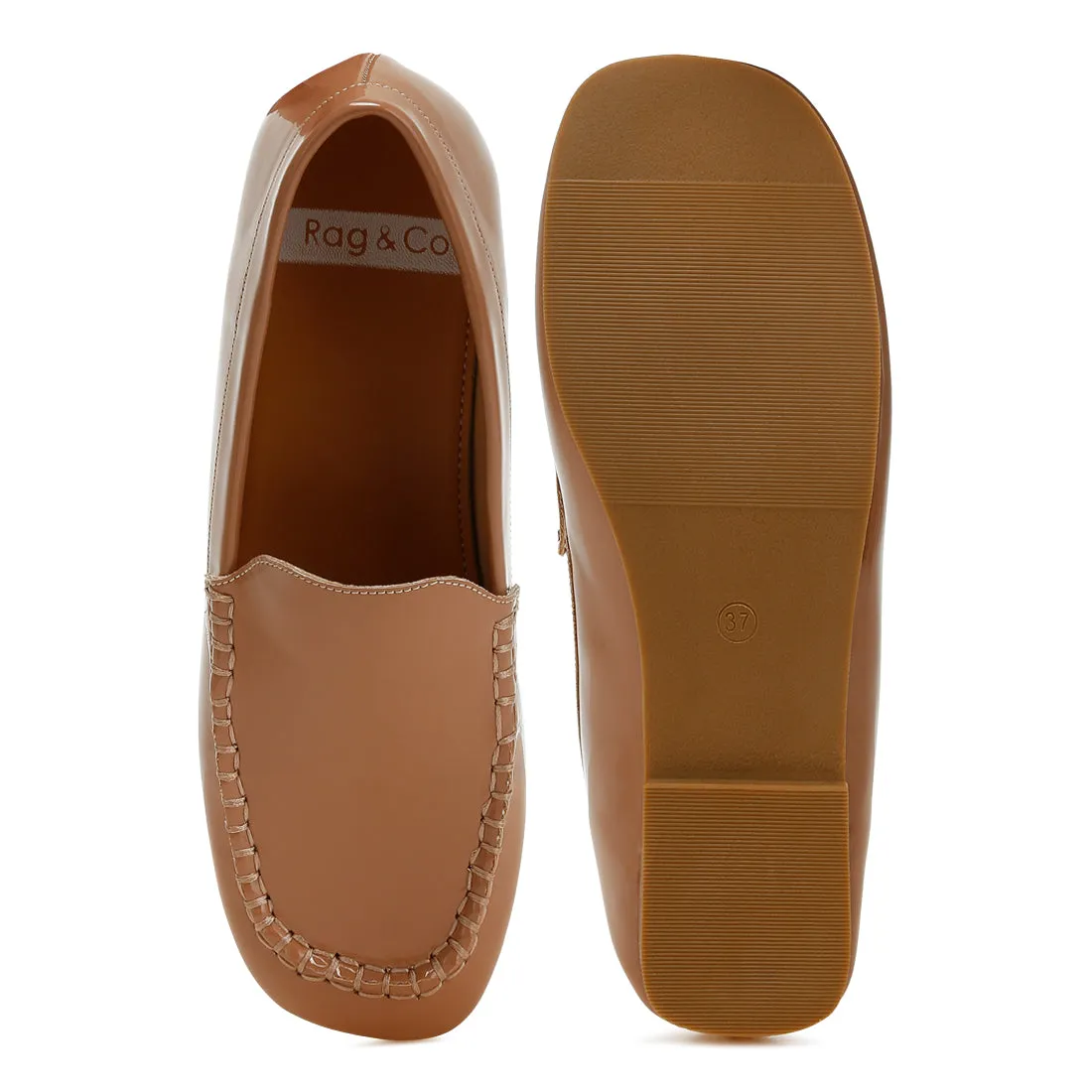 Metallic Pleather Loafers