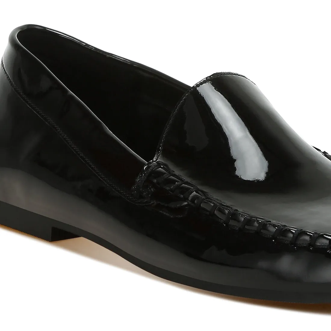 Metallic Pleather Loafers